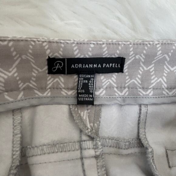 Adrianna Papell Ankle Pants Size 14 Tan Beige "Kate" Slim Fit - Picture 9 of 11